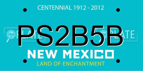 PS2B5B New Mexico License Plate