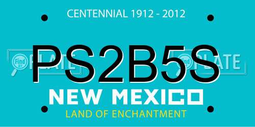 PS2B5S New Mexico License Plate