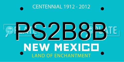 PS2B8B New Mexico License Plate