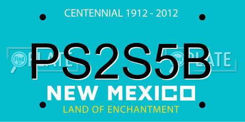 PS2S5B New Mexico License Plate