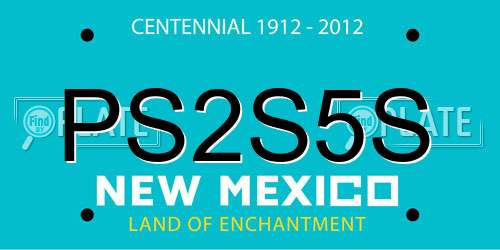 PS2S5S New Mexico License Plate