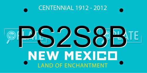 PS2S8B New Mexico License Plate