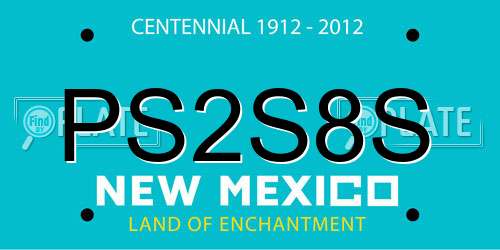 PS2S8S New Mexico License Plate