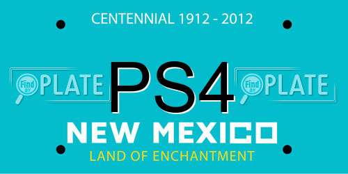 PS4 New Mexico License Plate
