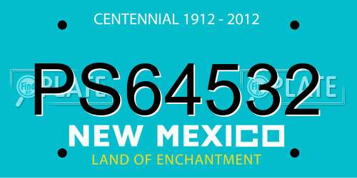 PS64532 New Mexico License Plate