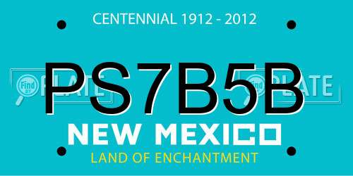 PS7B5B New Mexico License Plate