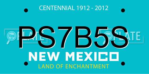 PS7B5S New Mexico License Plate