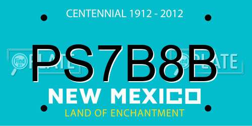 PS7B8B New Mexico License Plate