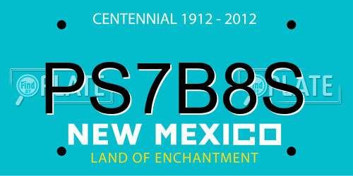 PS7B8S New Mexico License Plate