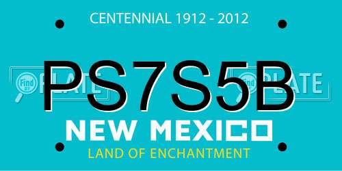 PS7S5B New Mexico License Plate