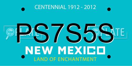 PS7S5S New Mexico License Plate