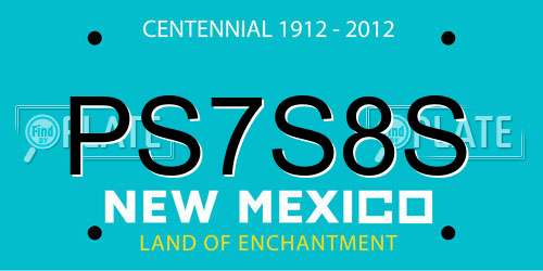 PS7S8S New Mexico License Plate