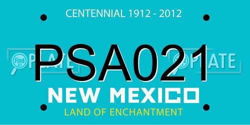 PSA021 New Mexico License Plate