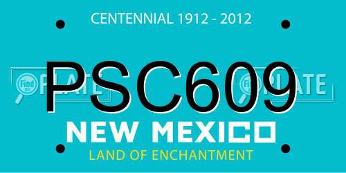 PSC609 New Mexico License Plate