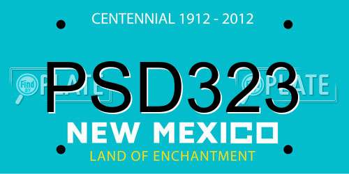 PSD323 New Mexico License Plate