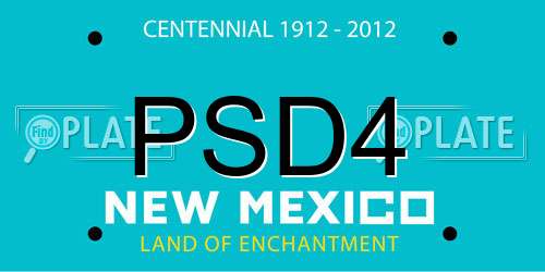 PSD4 New Mexico License Plate