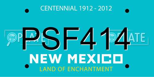 PSF414 New Mexico License Plate