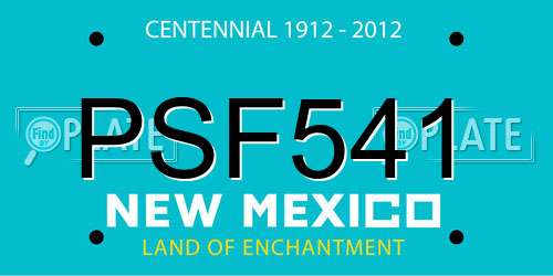 PSF541 New Mexico License Plate