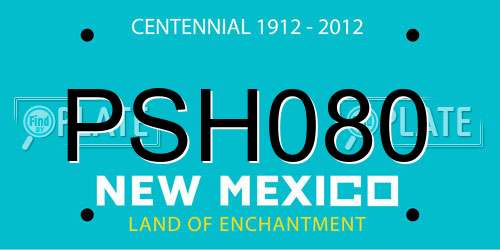 PSH080 New Mexico License Plate