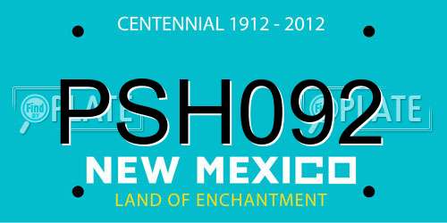PSH092 New Mexico License Plate