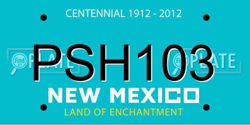 PSH103 New Mexico License Plate