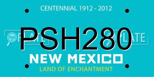 PSH280 New Mexico License Plate