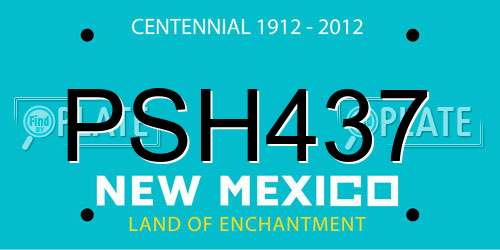 PSH437 New Mexico License Plate