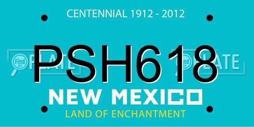 PSH618 New Mexico License Plate