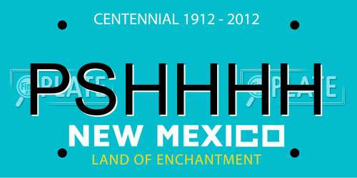 PSHHHH New Mexico License Plate