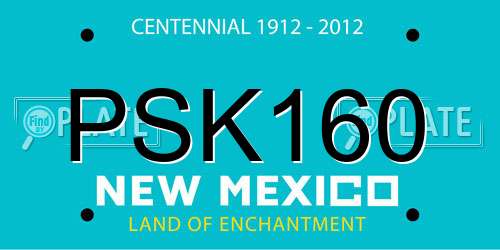 PSK160 New Mexico License Plate