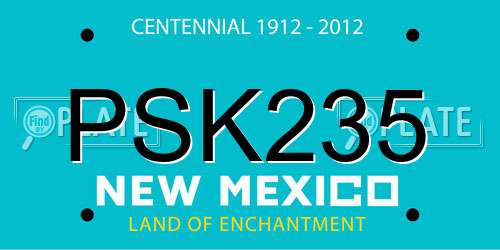 PSK235 New Mexico License Plate