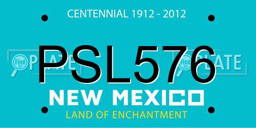 PSL576 New Mexico License Plate