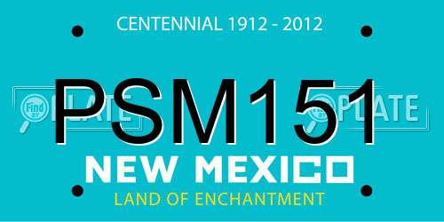 PSM151 New Mexico License Plate