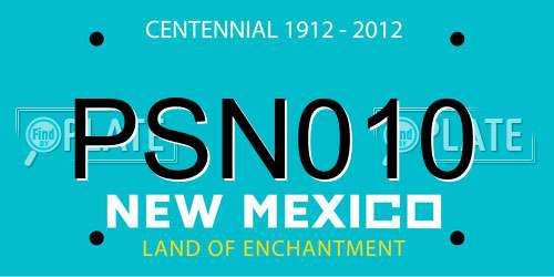 PSN010 New Mexico License Plate