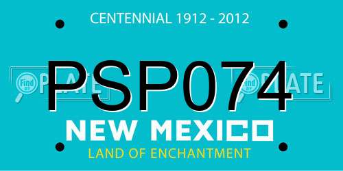 PSP074 New Mexico License Plate