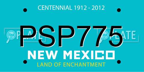 PSP775 New Mexico License Plate