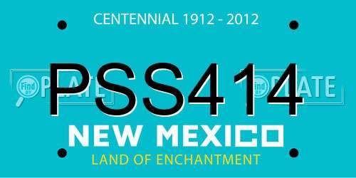 PSS414 New Mexico License Plate