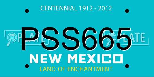 PSS665 New Mexico License Plate