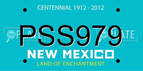 PSS979 New Mexico License Plate