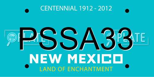 PSSA33 New Mexico License Plate