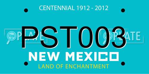 PST003 New Mexico License Plate