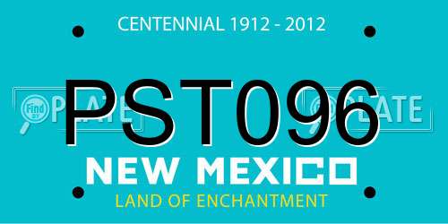 PST096 New Mexico License Plate