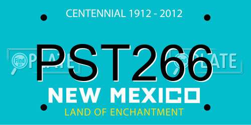 PST266 New Mexico License Plate