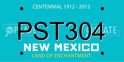 PST304 New Mexico License Plate