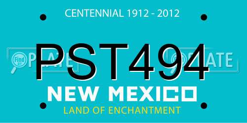 PST494 New Mexico License Plate