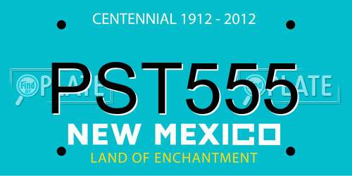 PST555 New Mexico License Plate