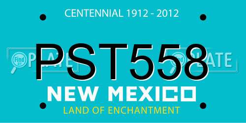 PST558 New Mexico License Plate