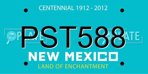 PST588 New Mexico License Plate