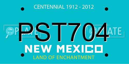 PST704 New Mexico License Plate