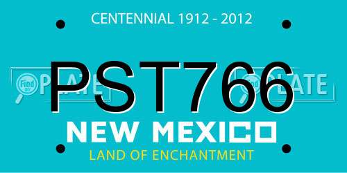 PST766 New Mexico License Plate